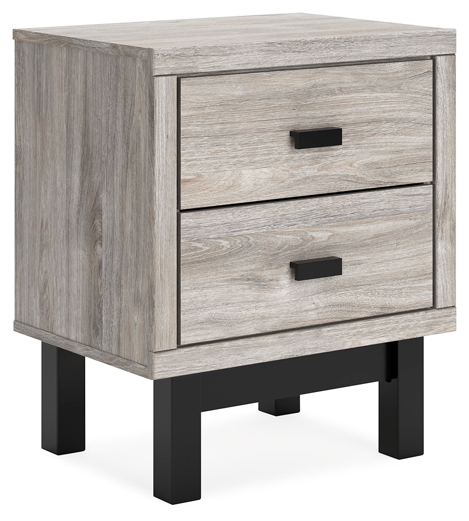 Vessalli Gray Queen Panel Bedroom Set with Dresser, Mirror and Nightstand