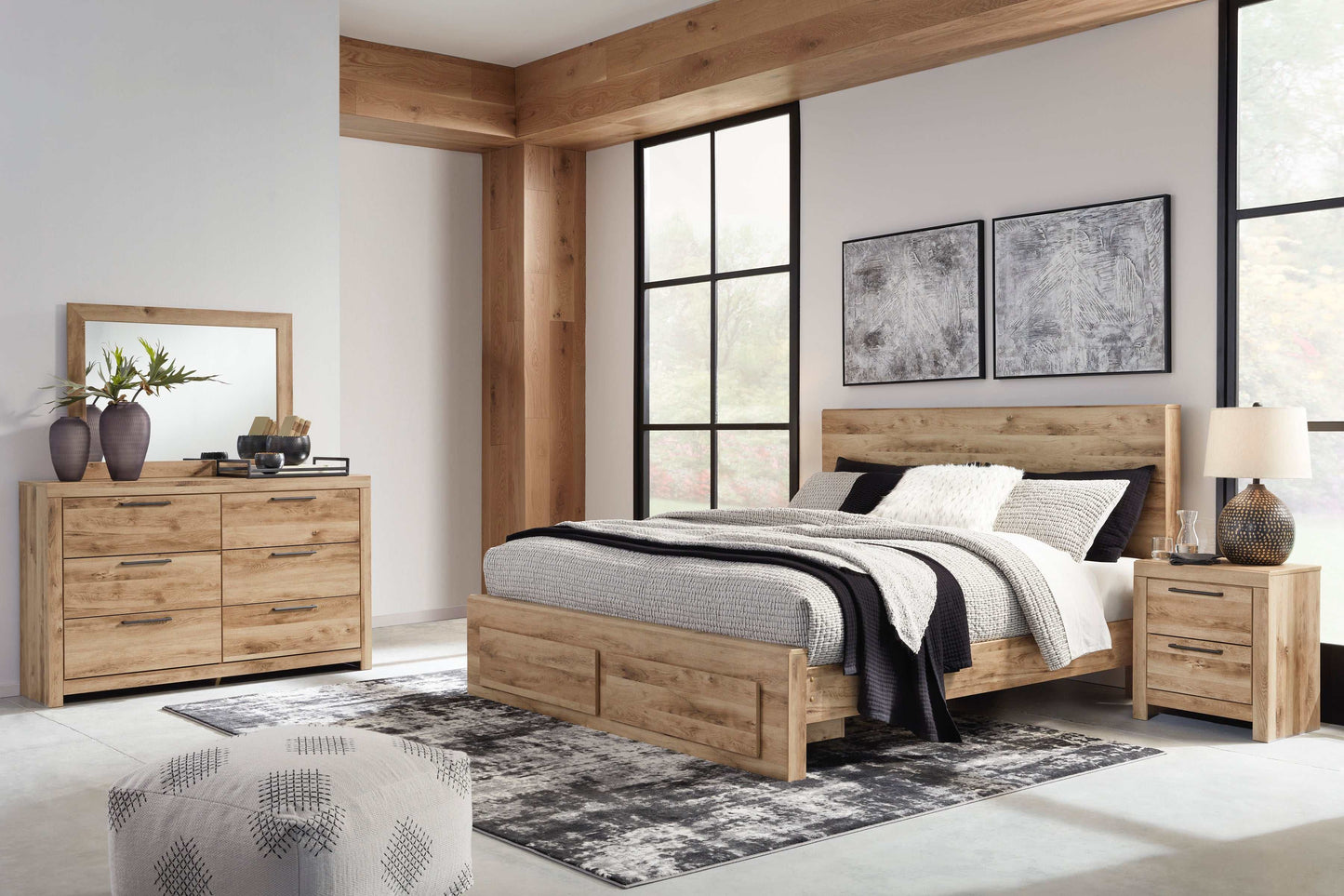 Hyanna Tan Storage Bedroom Sets