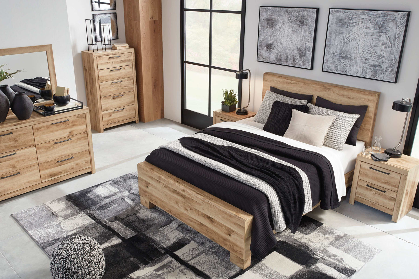 Hyanna Tan Panel Bedroom Sets