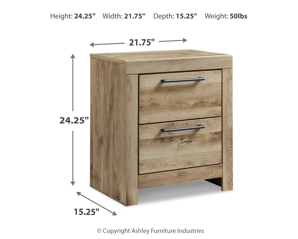 Hyanna Tan Brown Queen Storage Bedroom Set with Dresser and Nightstand