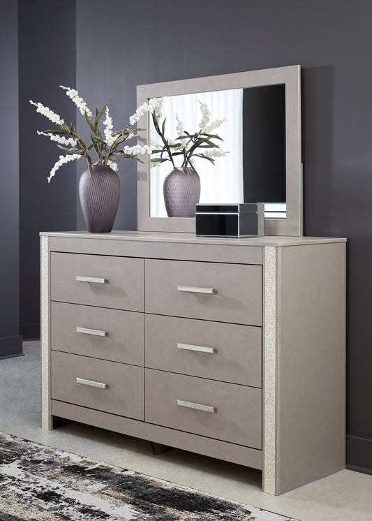 Surancha Gray Dresser and Mirror