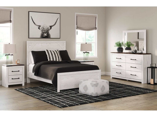 Gerridan White & Gray Bedroom Set / 4pc