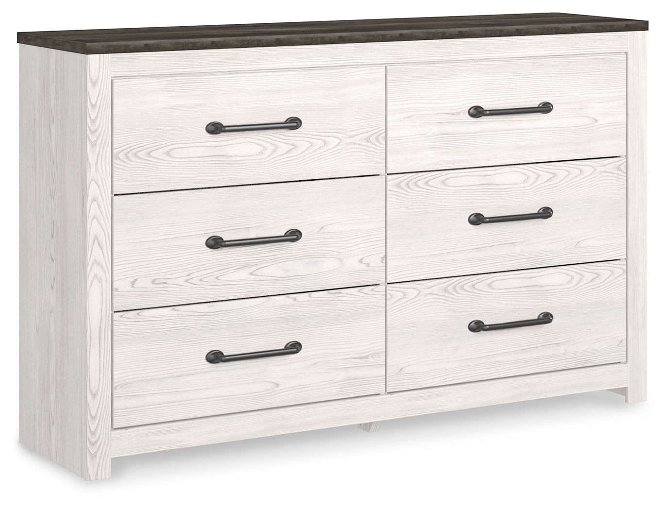 Gerridan White/Gray Queen Panel Bedroom Set with Dresser, Mirror, and 2 Nightstands