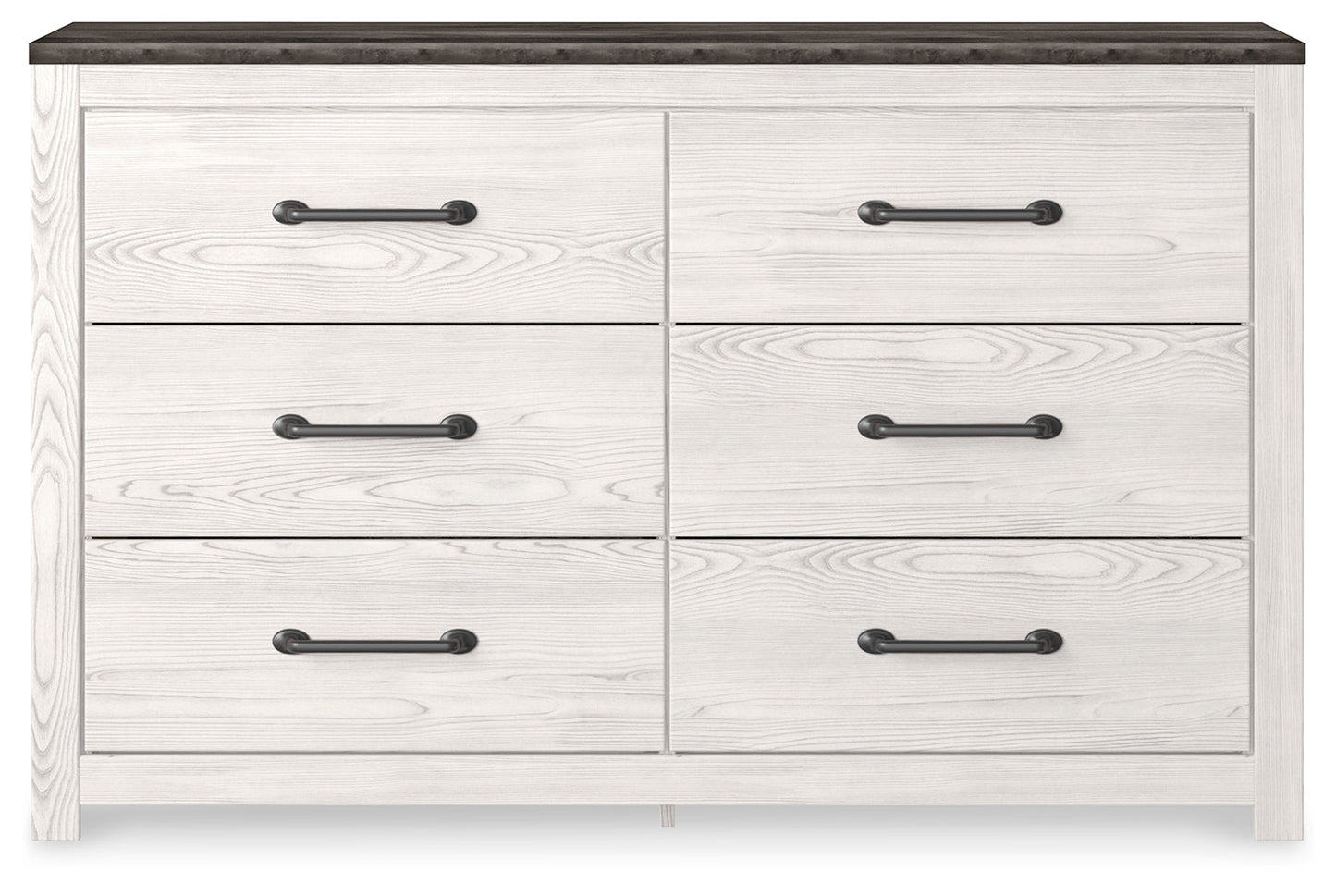 Gerridan White/Gray Queen Panel Bedroom Set with Dresser, Mirror, and 2 Nightstands