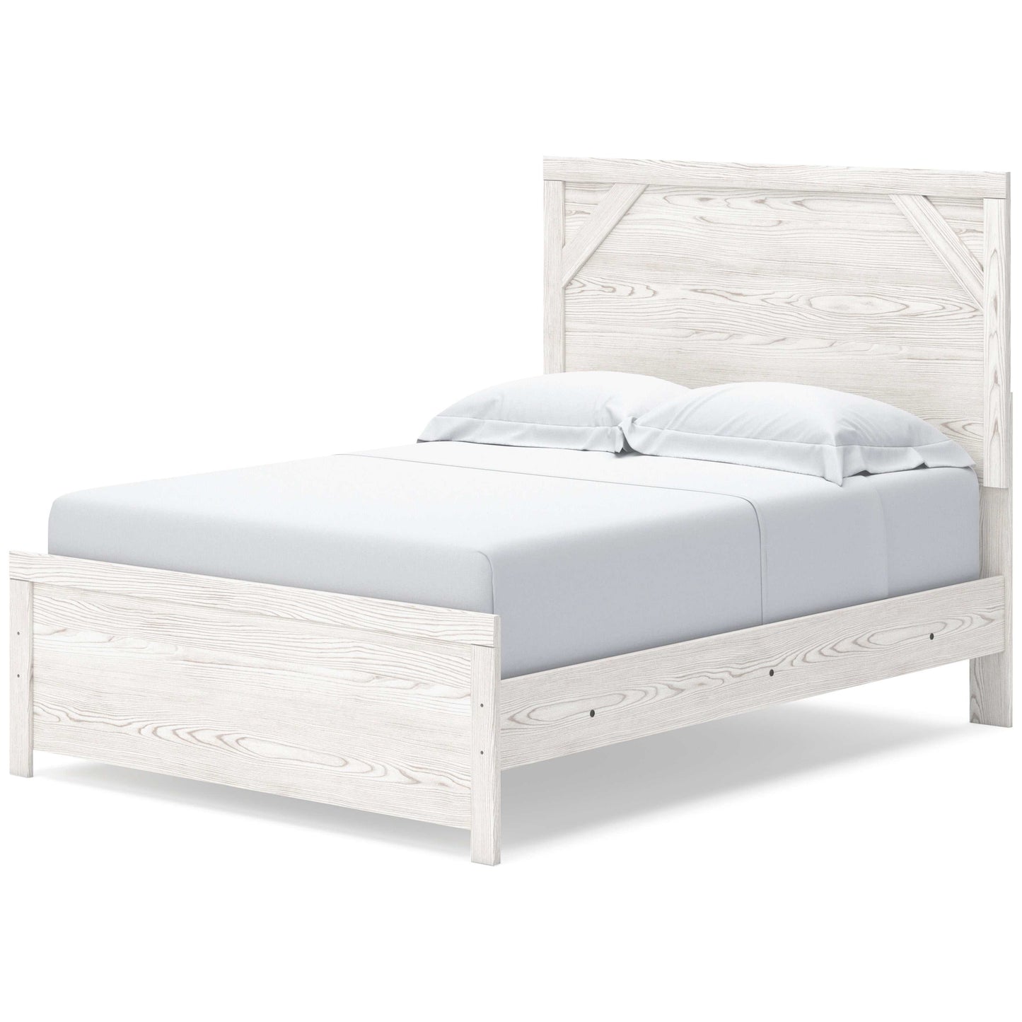 Gerridan White & Gray Full Panel Bed Frame