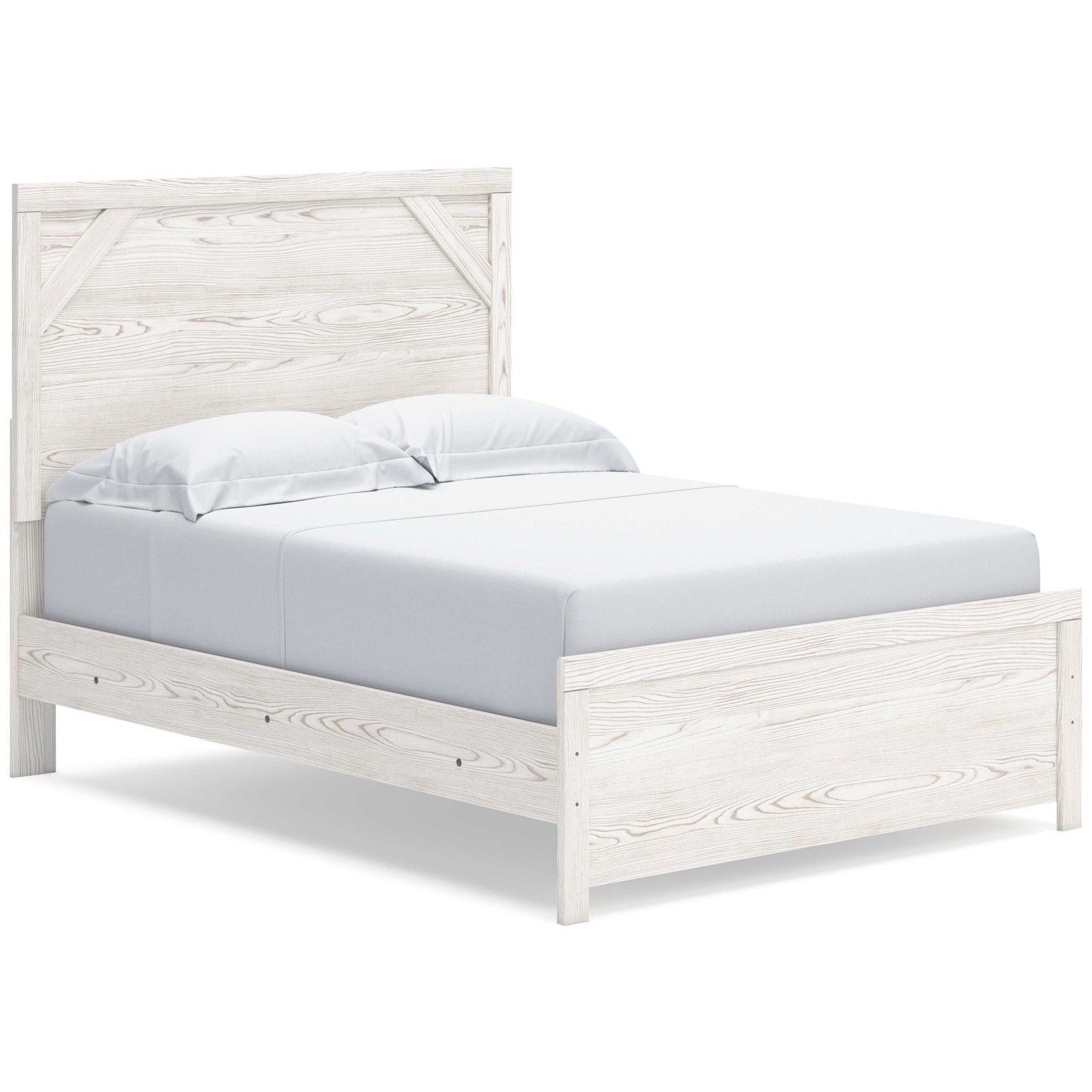 Gerridan White & Gray Full Panel Bed Frame