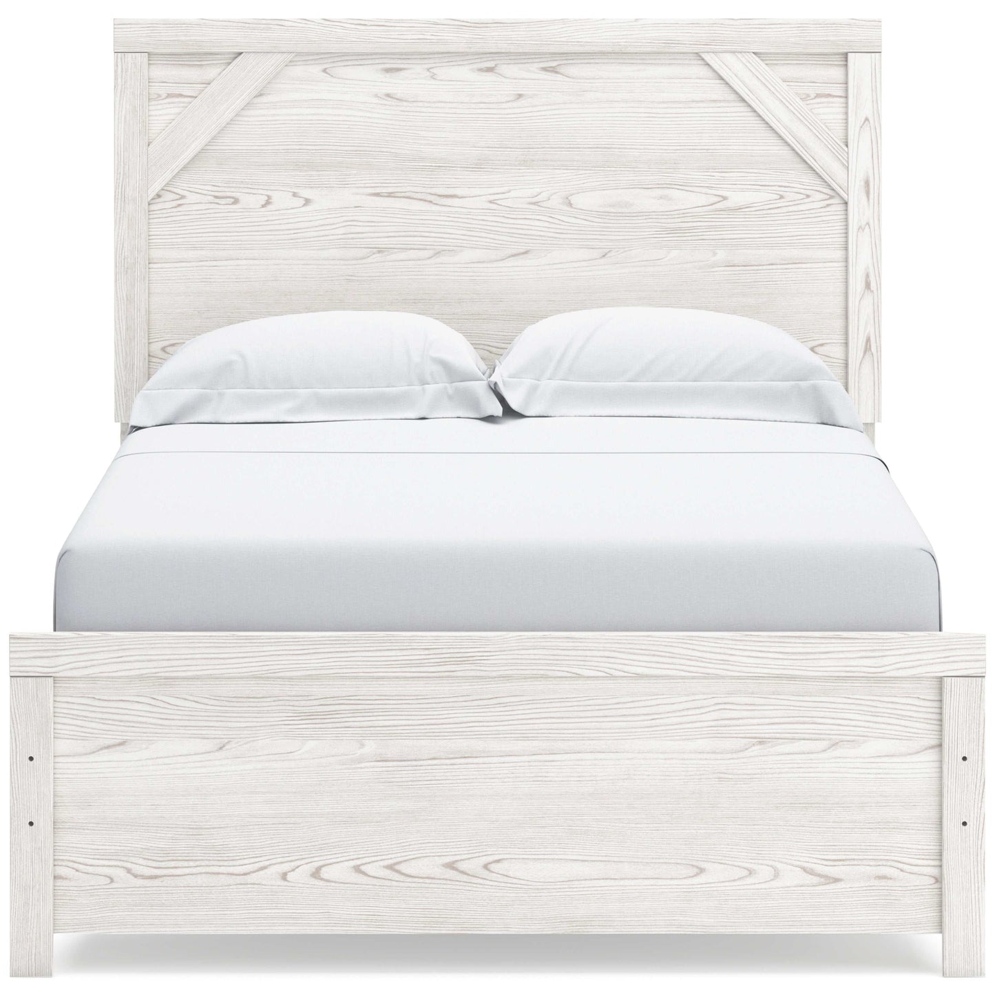 Gerridan White & Gray Full Panel Bed Frame