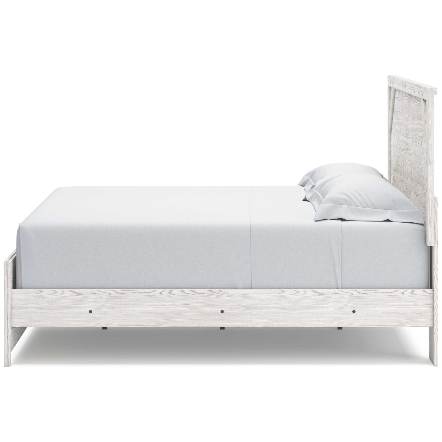 Gerridan White & Gray King Panel Bed Frame