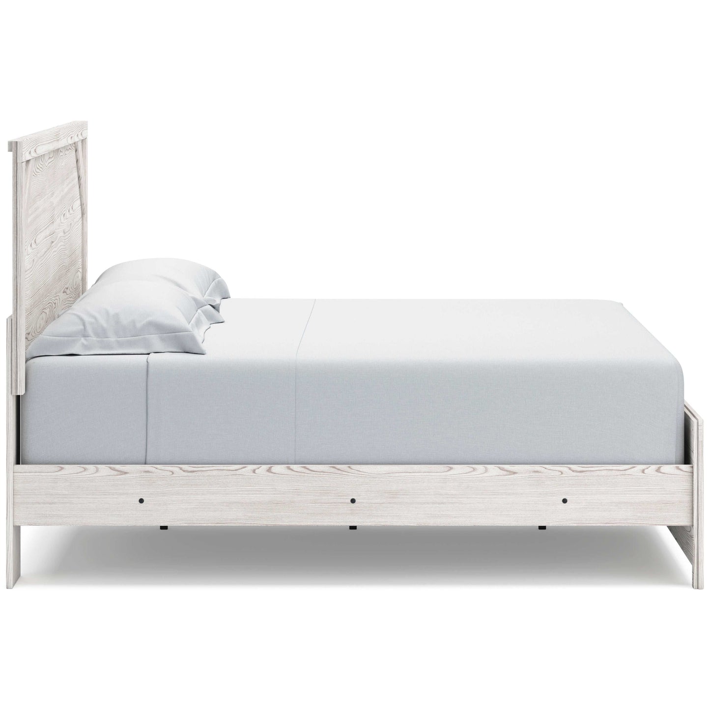 Gerridan White & Gray King Panel Bed Frame