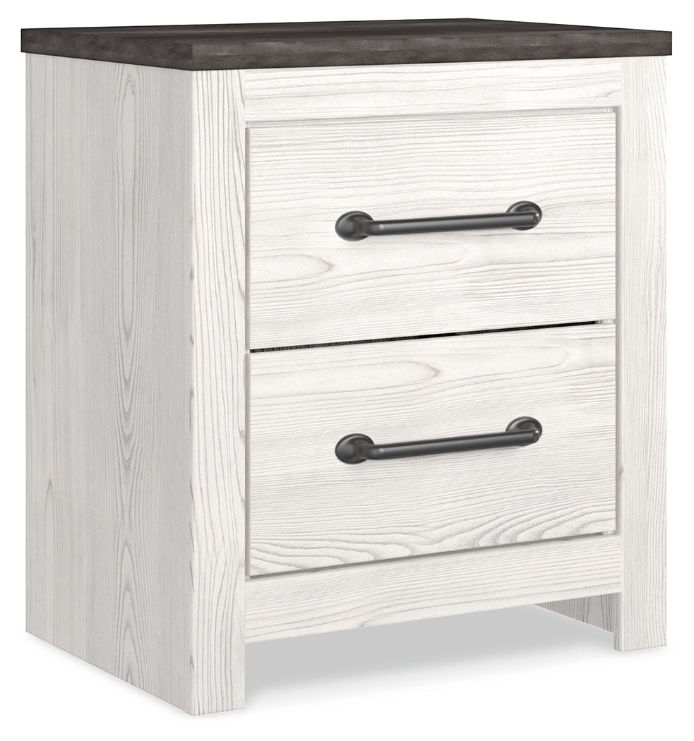 Gerridan White/Gray King Panel Bedroom Set with Dresser, Mirror, Chest and 2 Nightstands