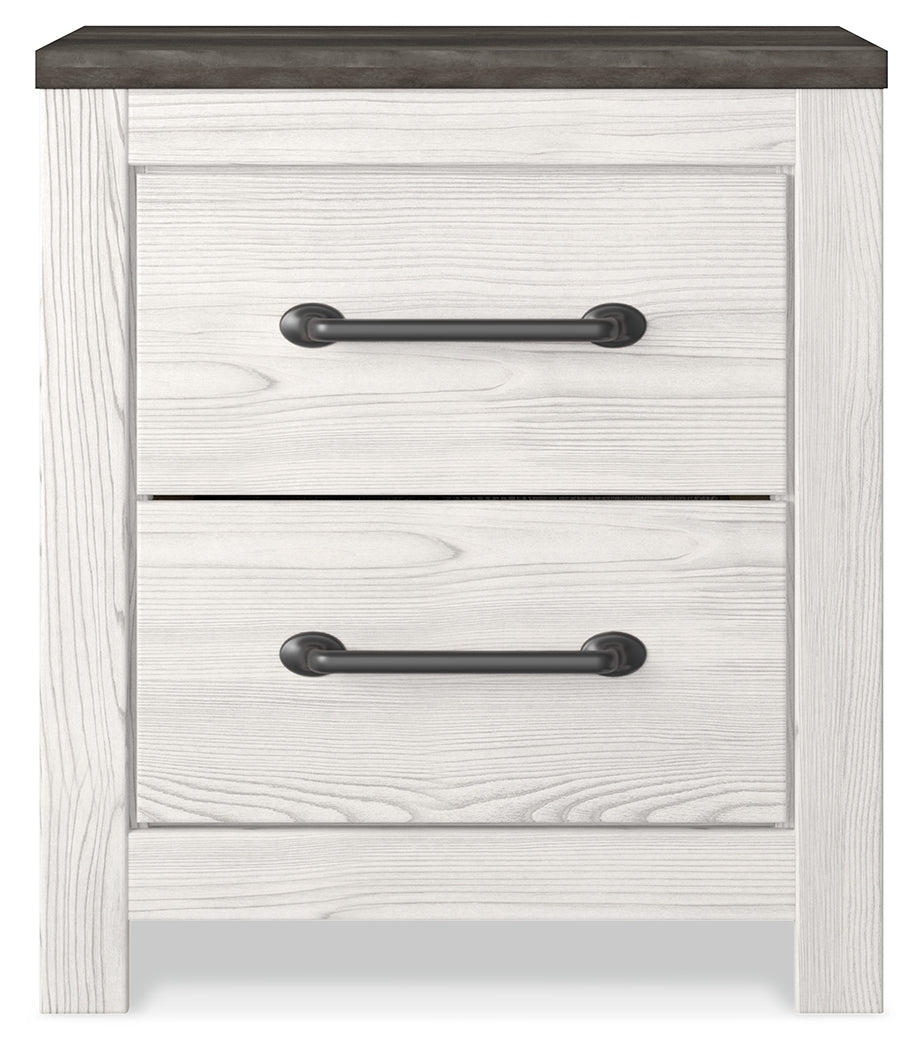 Gerridan White/Gray King Panel Bedroom Set with Dresser, Mirror, Chest and 2 Nightstands