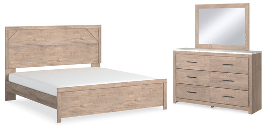 Senniberg King Panel Bedroom Set with Dresser and Mirror