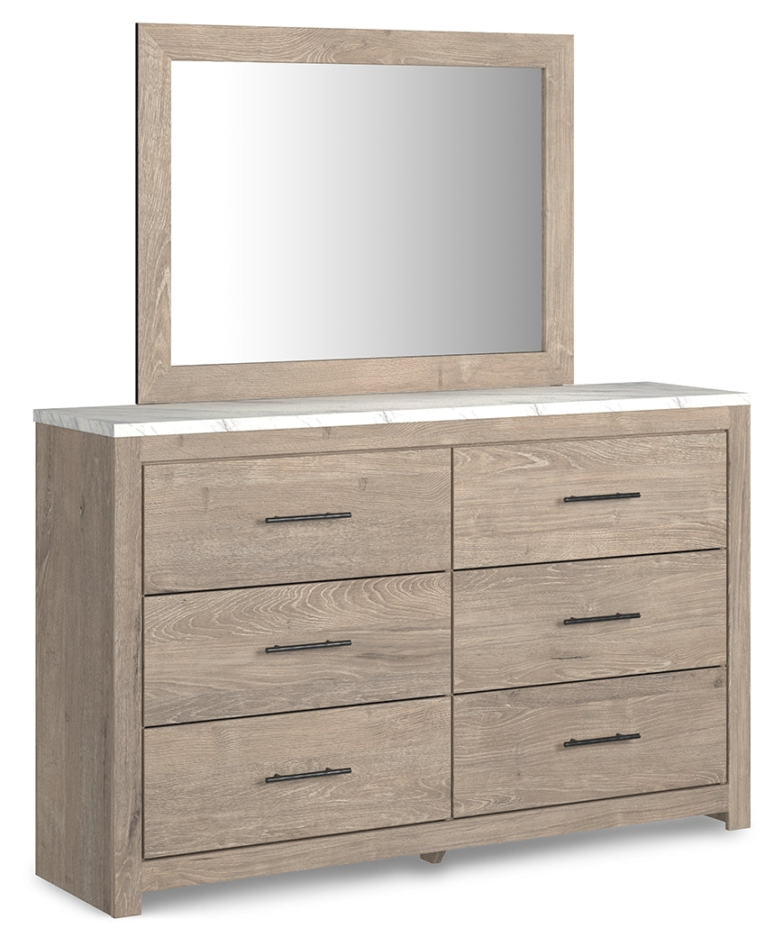 Senniberg Queen Panel Bedroom Set with Dresser and Mirror