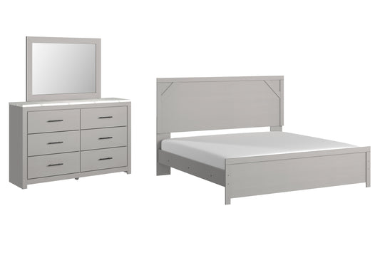 Cottonburg King Panel Bedroom Set with Dresser and Mirror