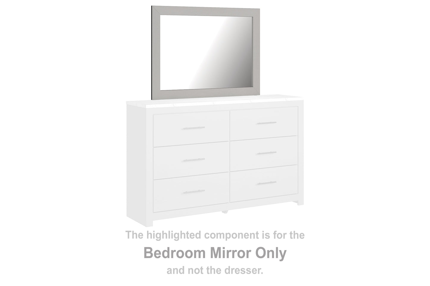 Cottonburg Light Gray/White Bedroom Mirror