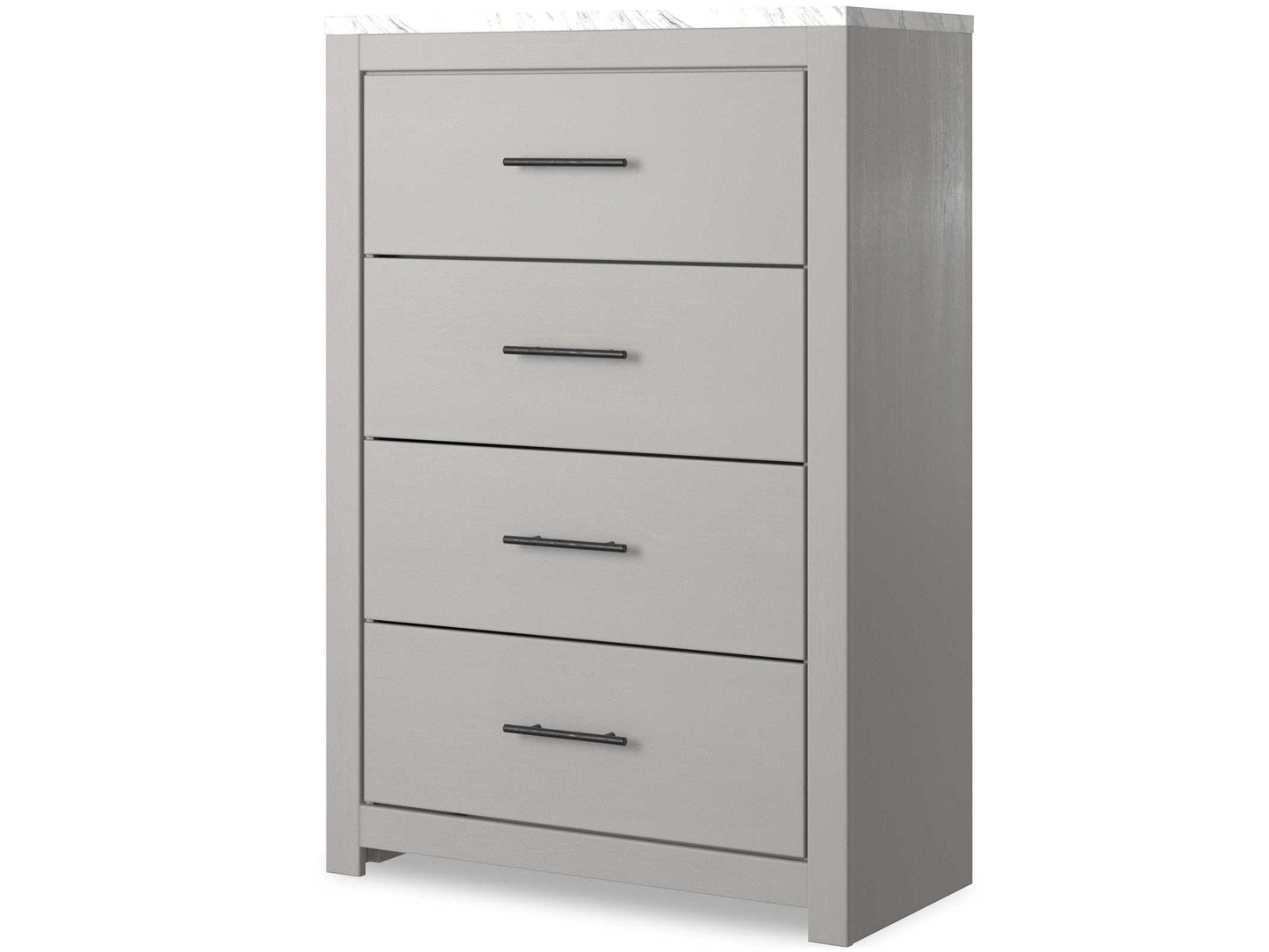 Cottonburg Light Gray/White Chest of Drawers