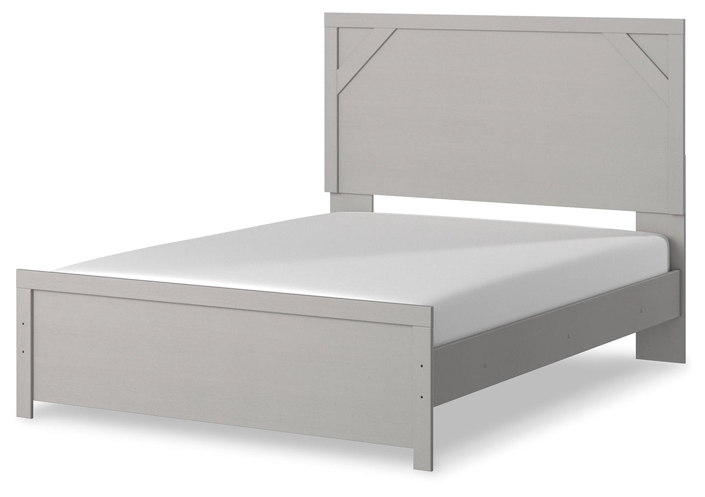 Cottonburg Light Gray/White Queen Panel Bedroom Set with Chest