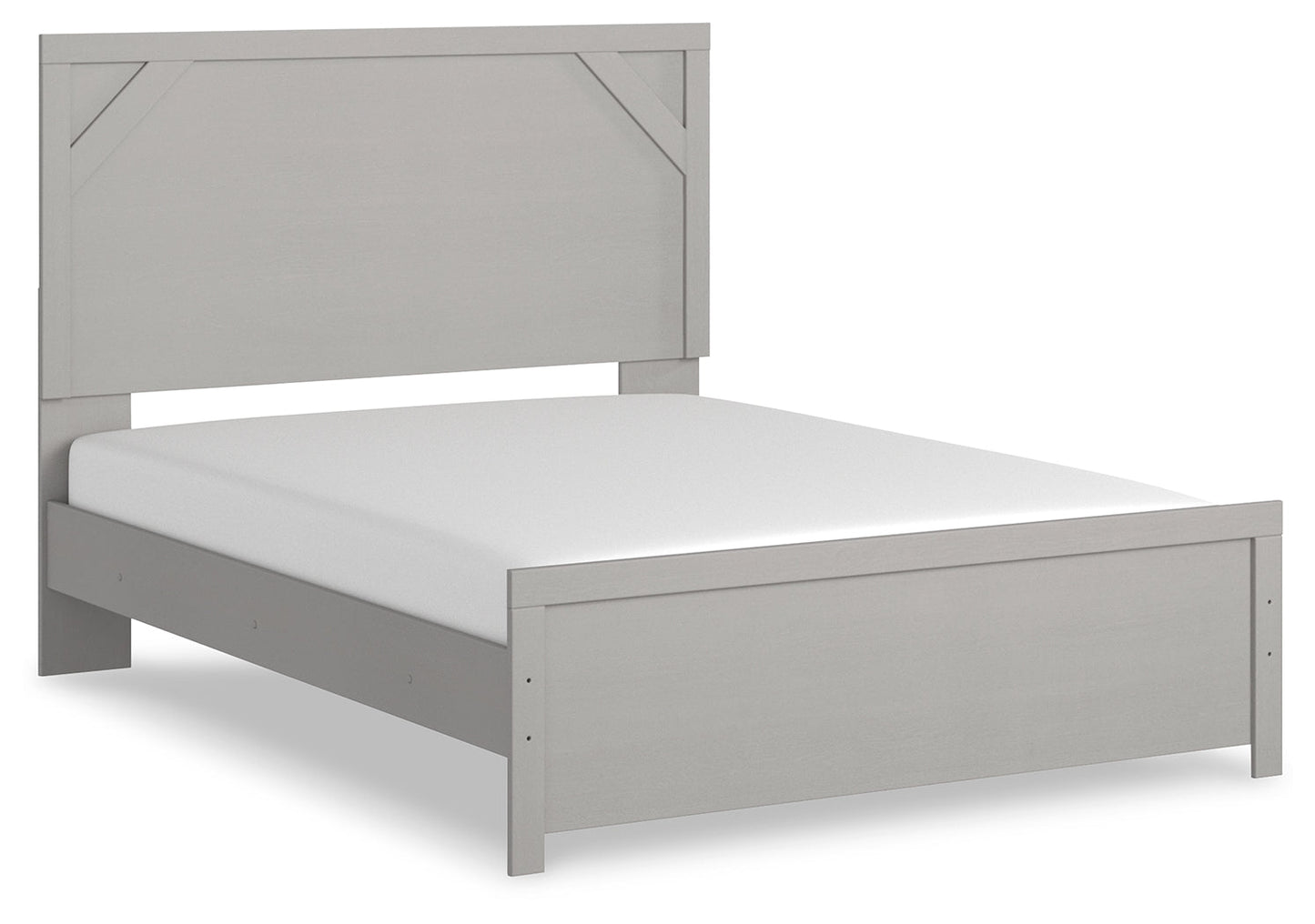 Cottonburg Light Gray/White Queen Panel Bedroom Set with Chest