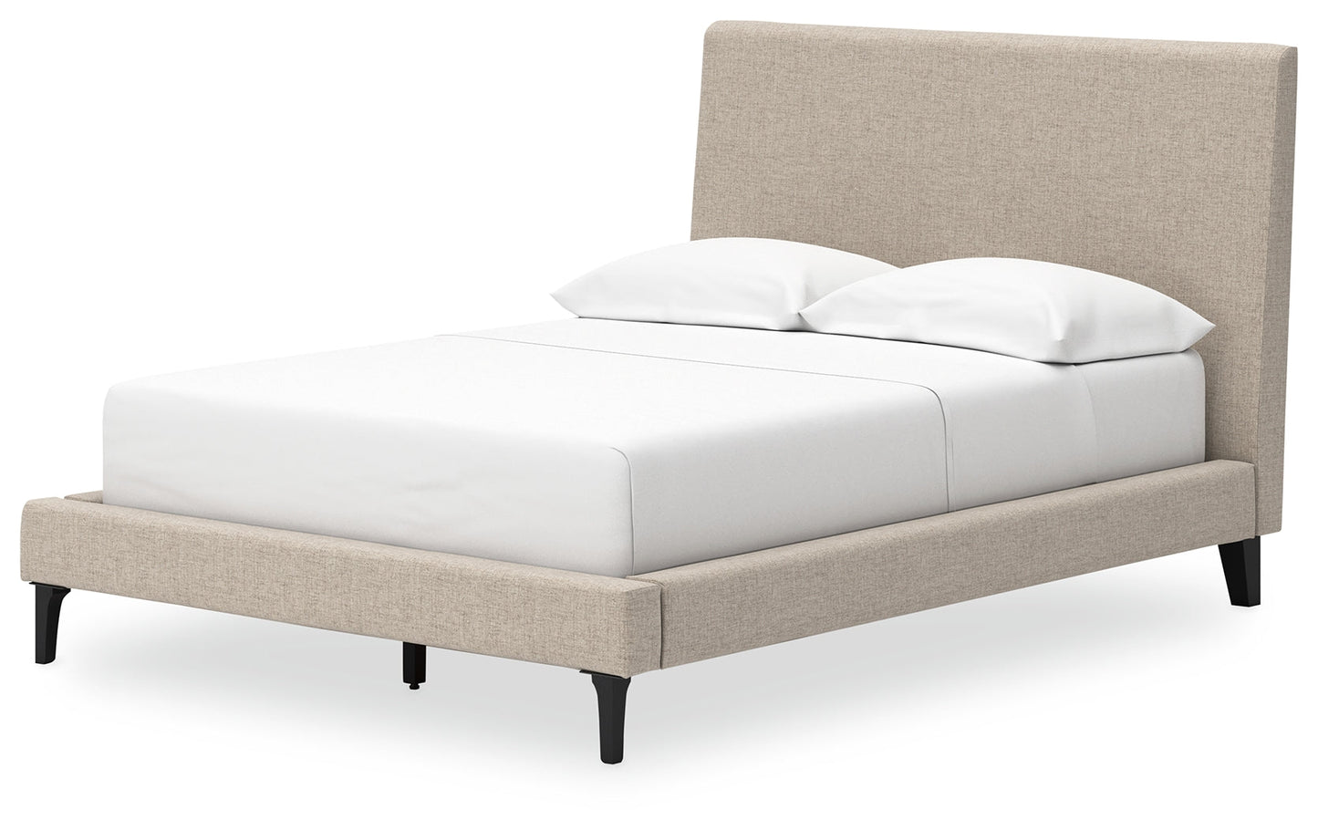 Cielden Gray Full Upholstered Bed with Roll Slats