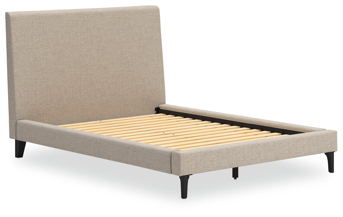 Cielden Gray Full Upholstered Bed with Roll Slats