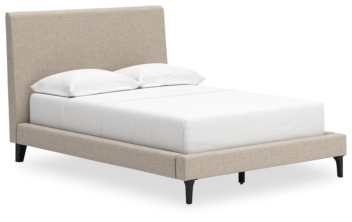 Cielden Gray Full Upholstered Bed with Roll Slats