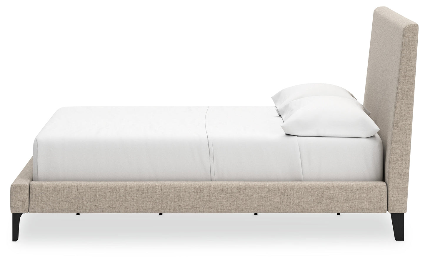 Cielden Gray Full Upholstered Bed with Roll Slats