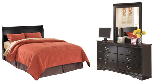 Huey Vineyard Queen Sleigh Headboard, Dresser and Mirror