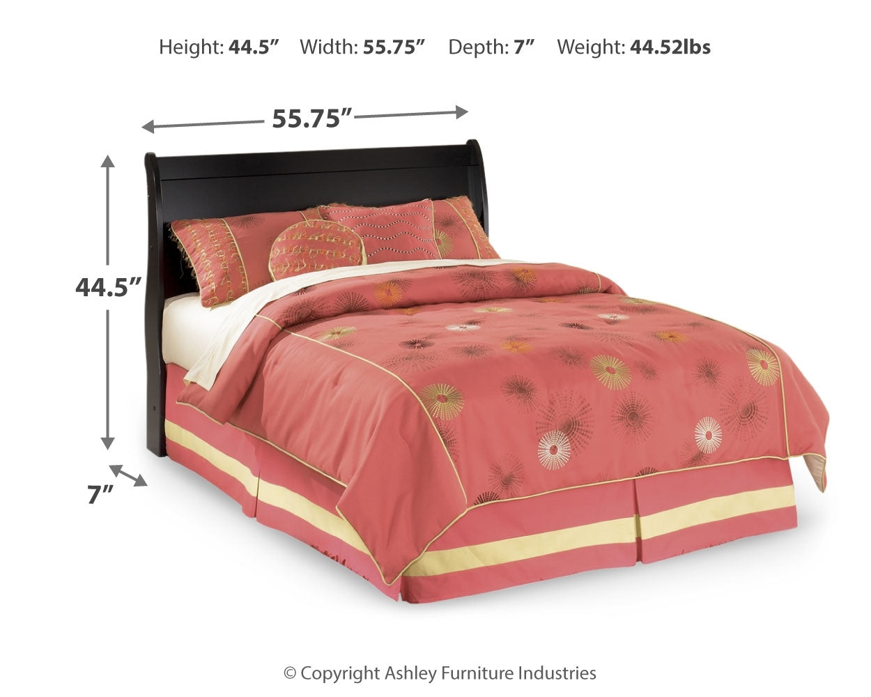 Huey Vineyard Full Sleigh Headboard, Dresser and Mirror