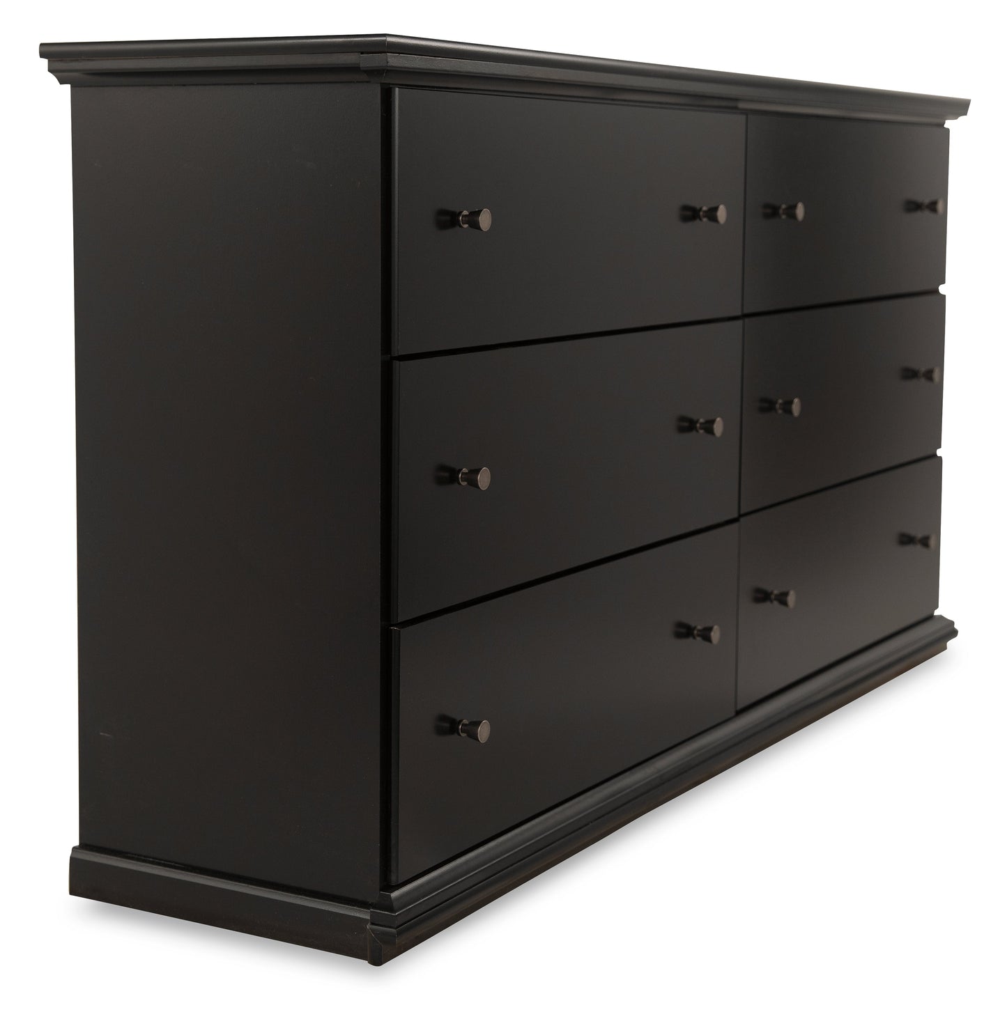 Maribel Black Queen Panel Bedroom Set with Dresser and Mirror