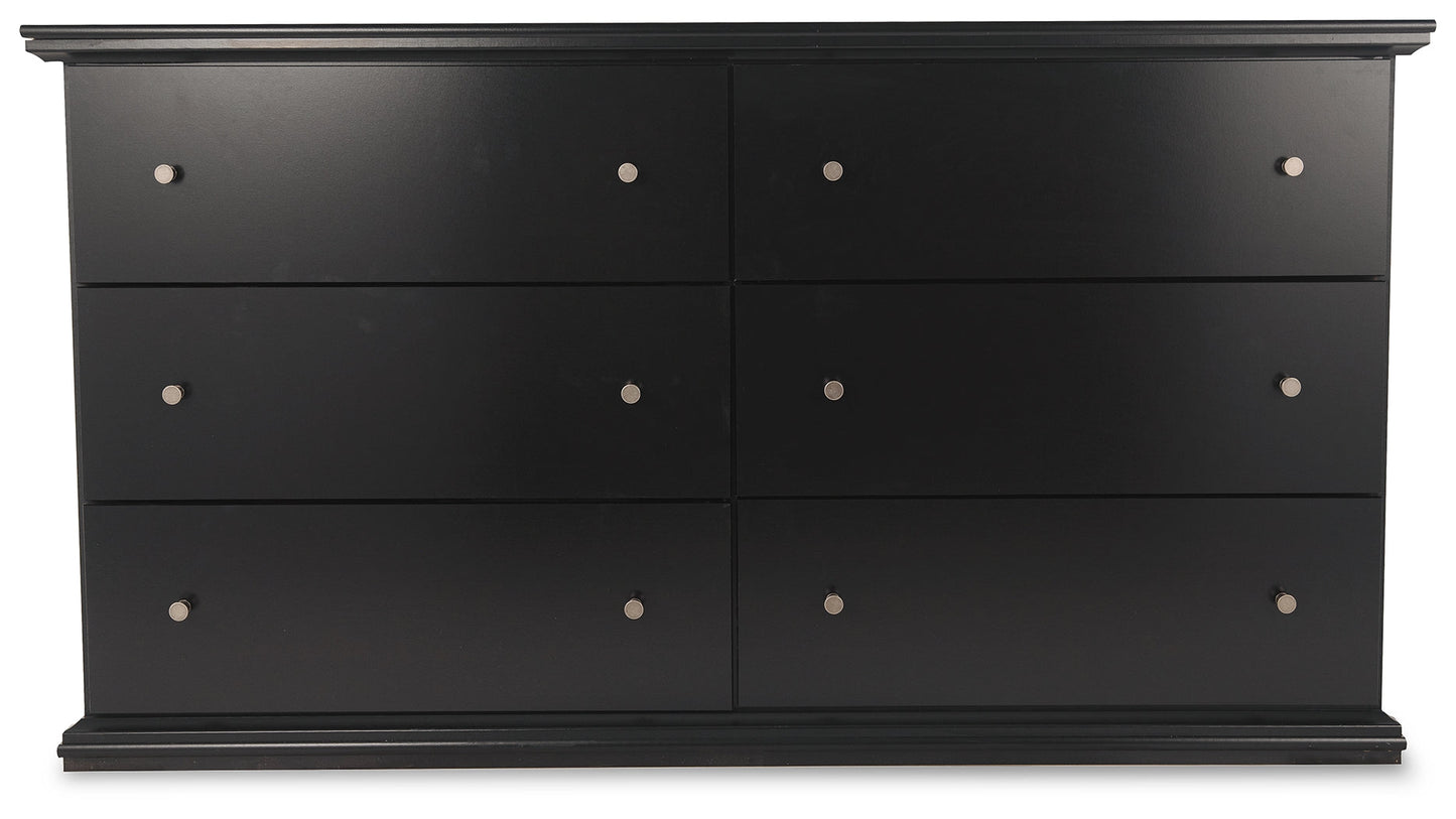 Maribel Black Full Panel Bedroom Set with Dresser and Nightstand