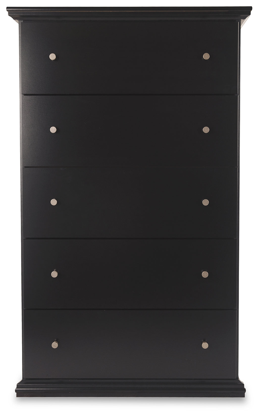 Maribel Black Queen Panel Headboard, 2 Dressers, Mirror and Nightstand