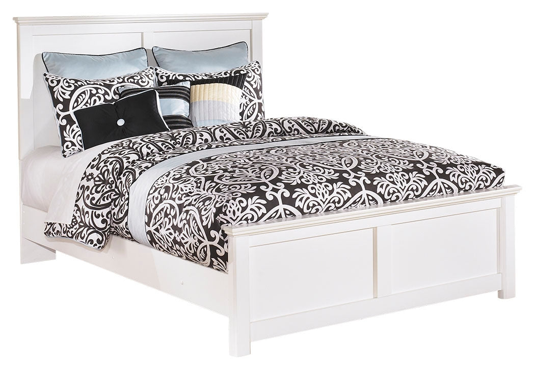 Bostwick Shoals White Queen Panel Bedroom Set with Mirrored Dresser, Chest and 2 Nightstands