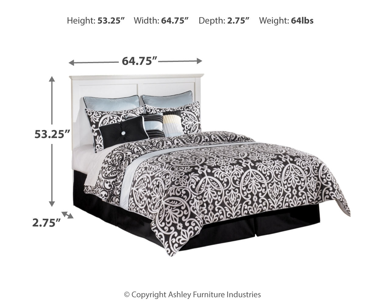 Bostwick Shoals White Queen Panel Bedroom Set with Dresser