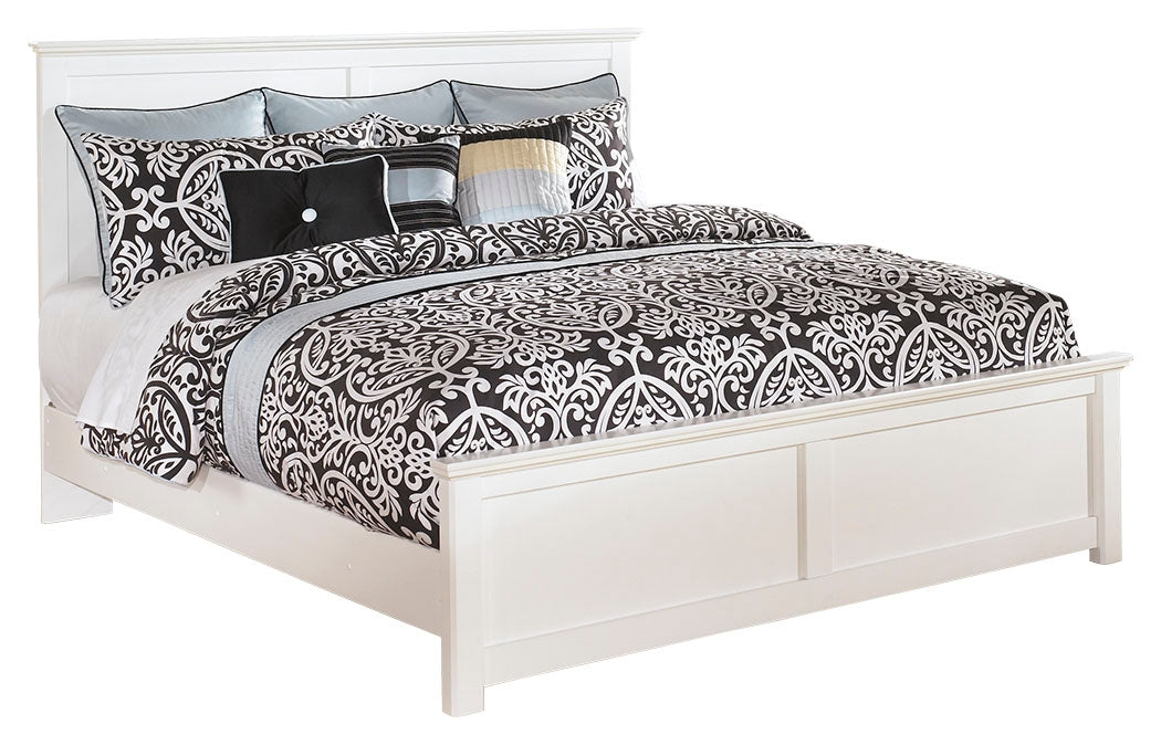 Bostwick Shoals White King Panel Bedroom Set with Dresser, Mirror, Chest and 2 Nightstands