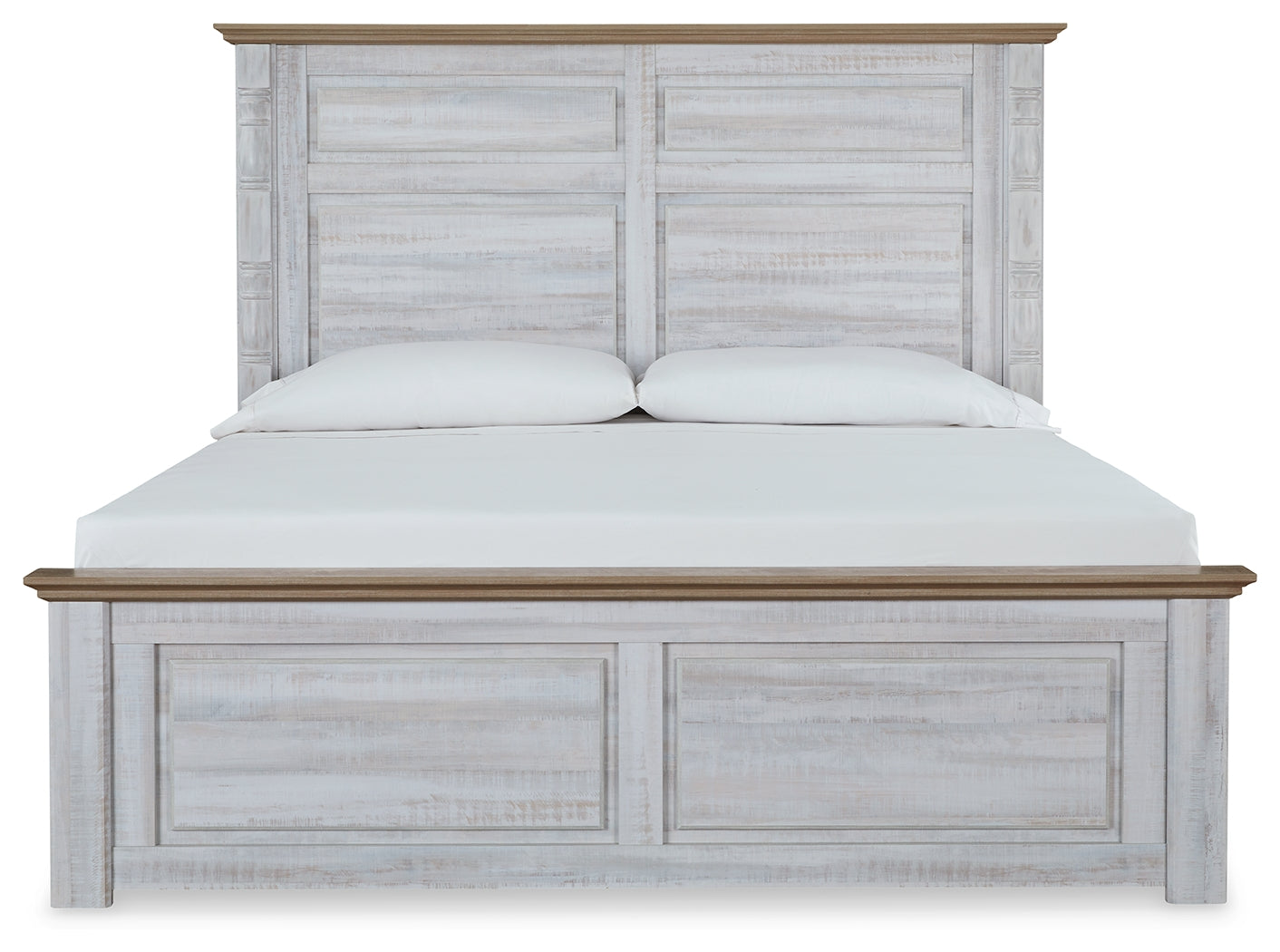 Haven Bay Two-tone King Panel Bed