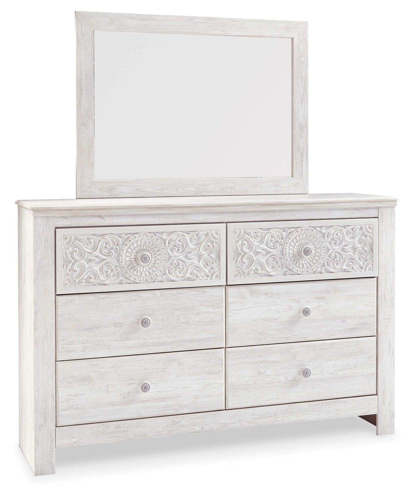 Paxberry Whitewash Dresser & Mirror