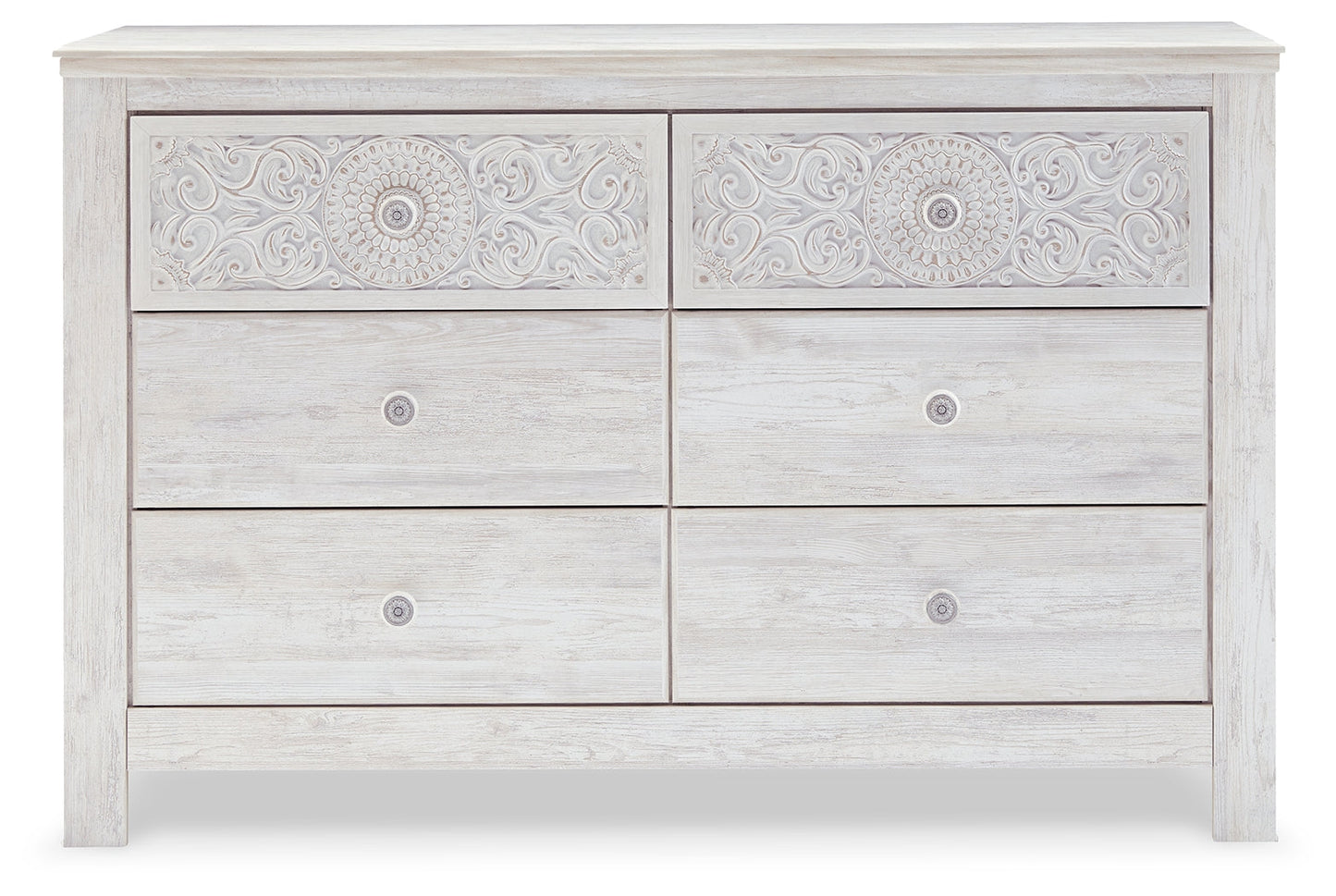 Paxberry Whitewash Queen Panel Bedroom Set with Dresser