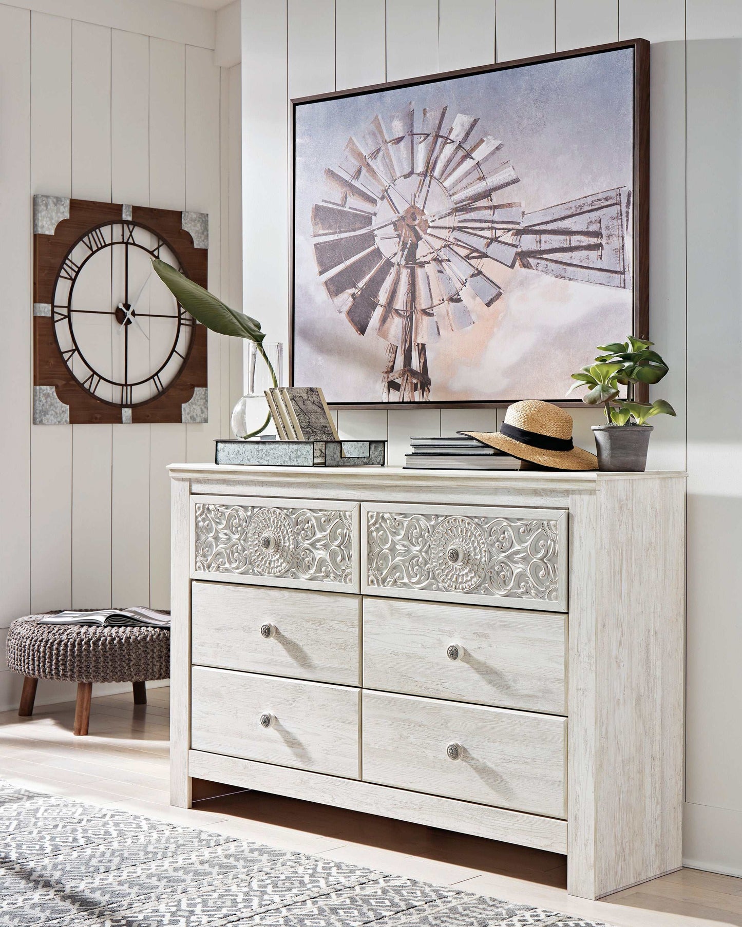 Paxberry Whitewash Dresser