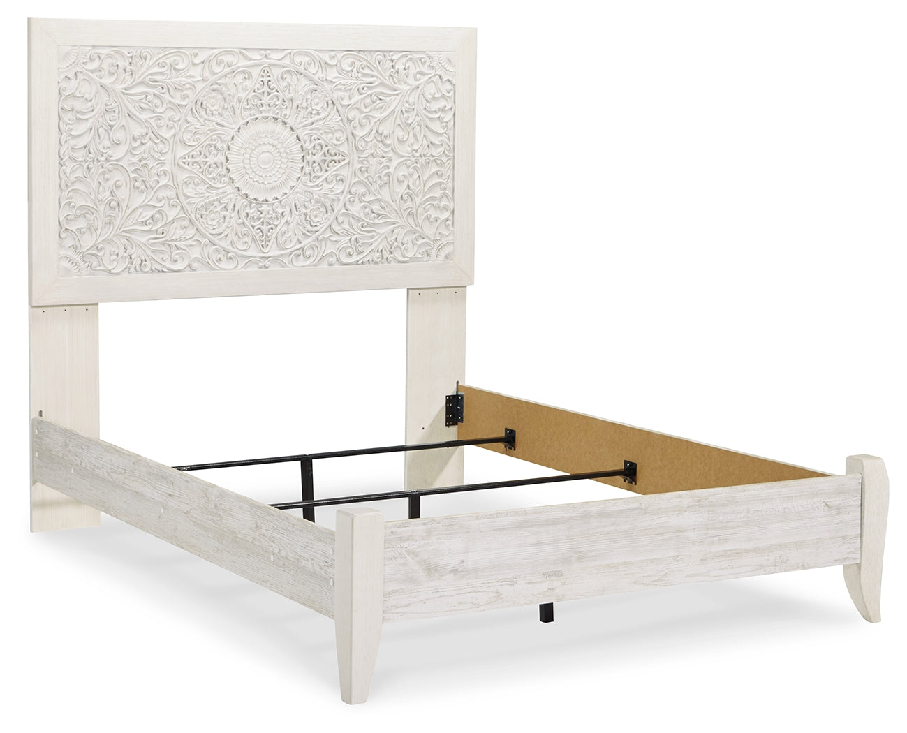 Paxberry Whitewash Full Panel Bedroom Set with Nightstand