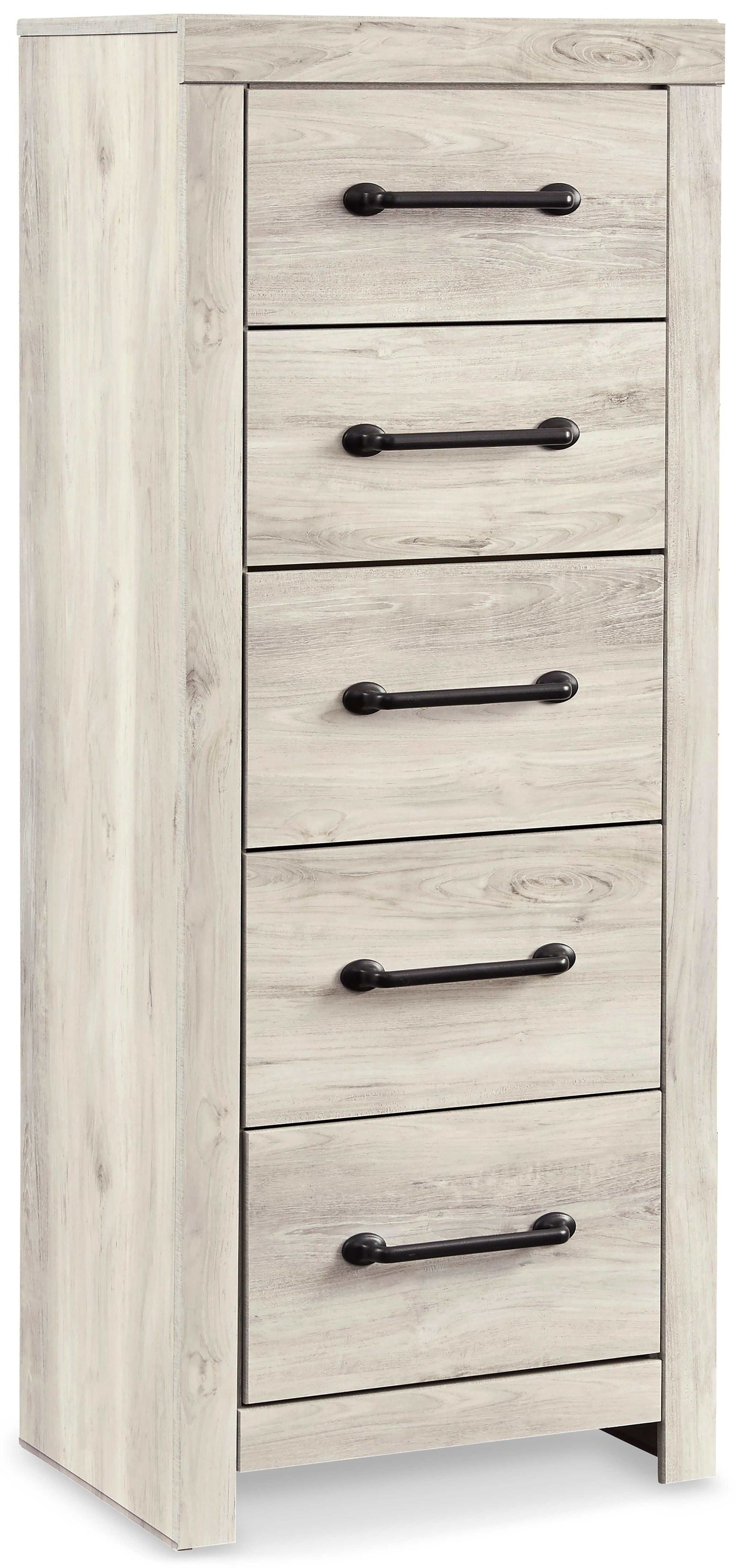 Cambeck Whitewash Narrow Chest of Drawers