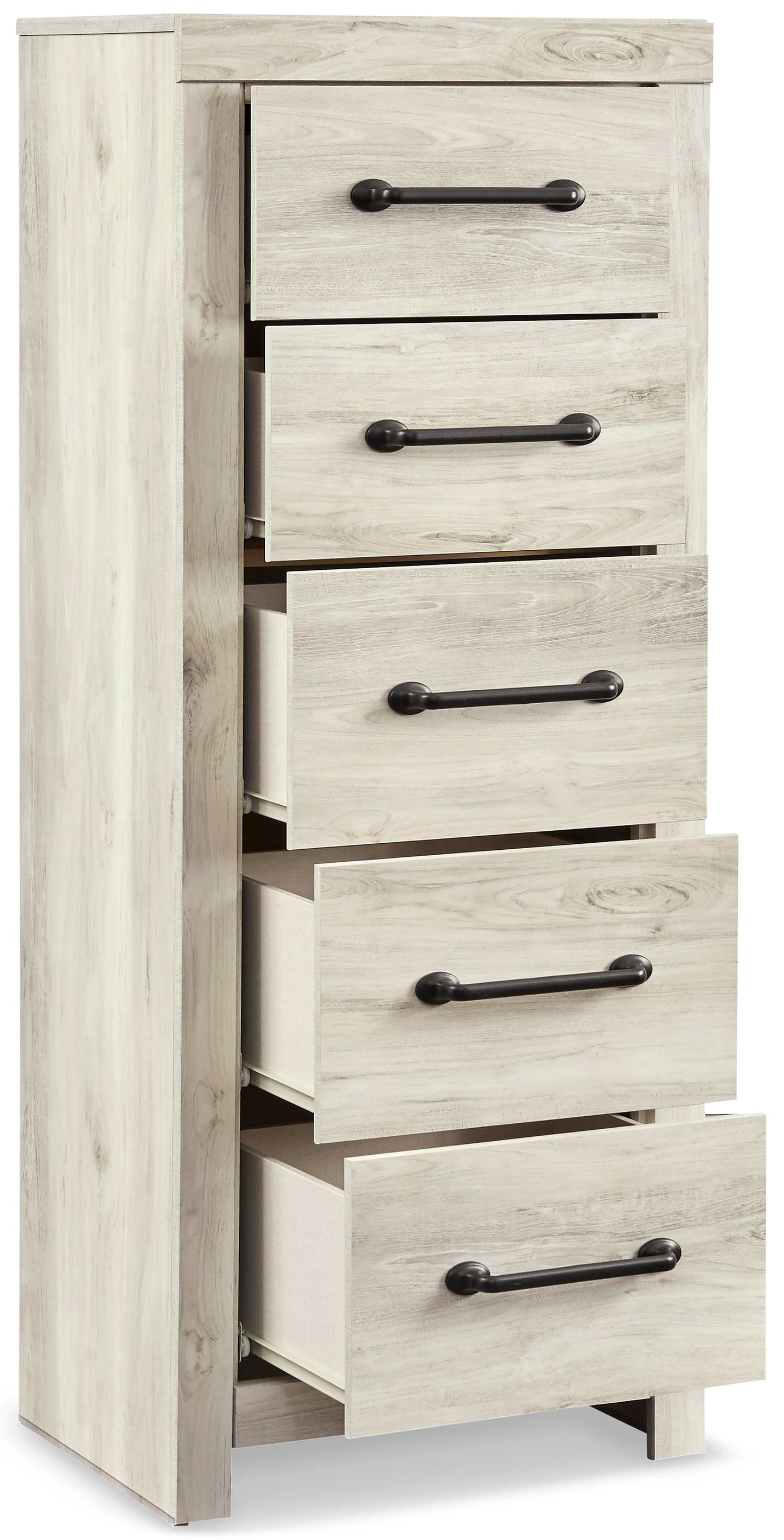 Cambeck Whitewash Narrow Chest of Drawers