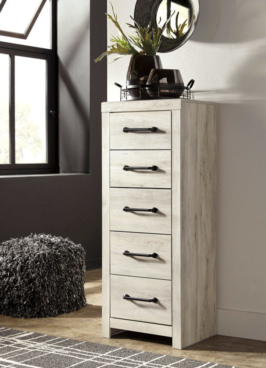 Cambeck Whitewash Narrow Chest of Drawers