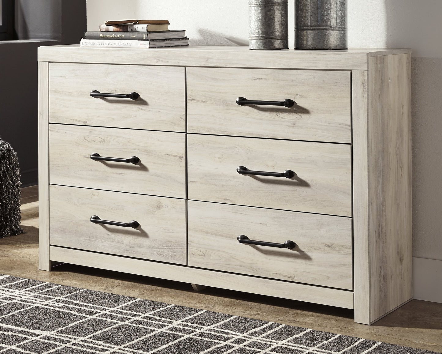 Cambeck Whitewash Queen Panel Bedroom Set with Dresser