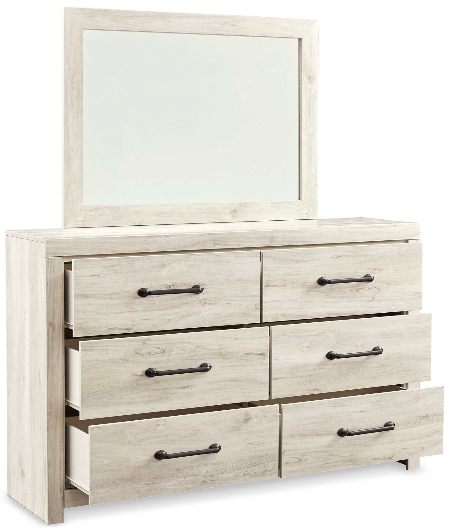 Cambeck Whitewash King Panel Bedroom Set w/ 2 Storage Drawers