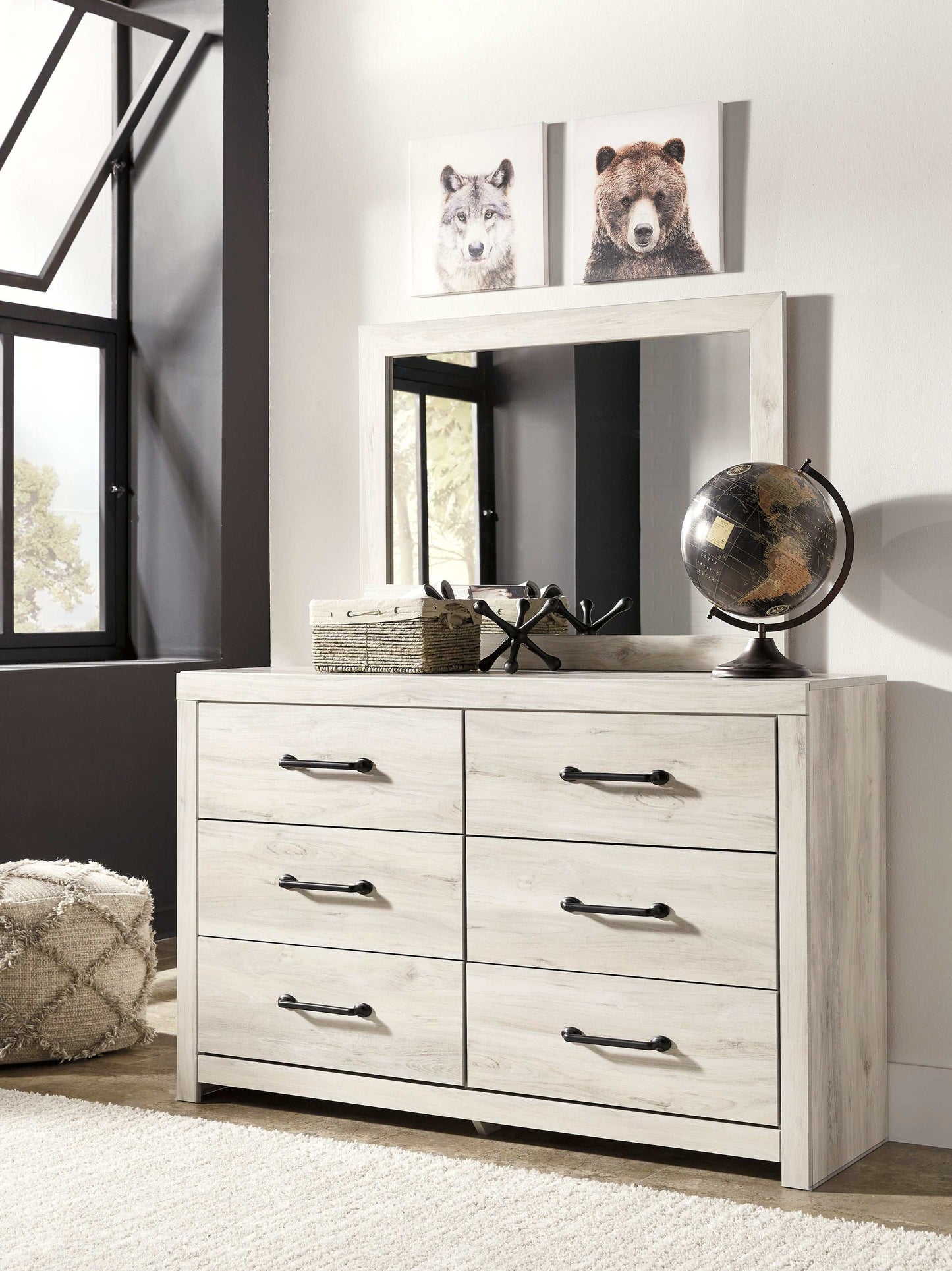 Cambeck Whitewash Dresser & Mirror
