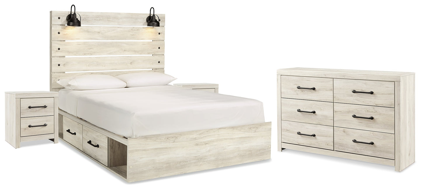 Cambeck Queen Panel Bedroom Set with Storage, Dresser and 2 Nightstands