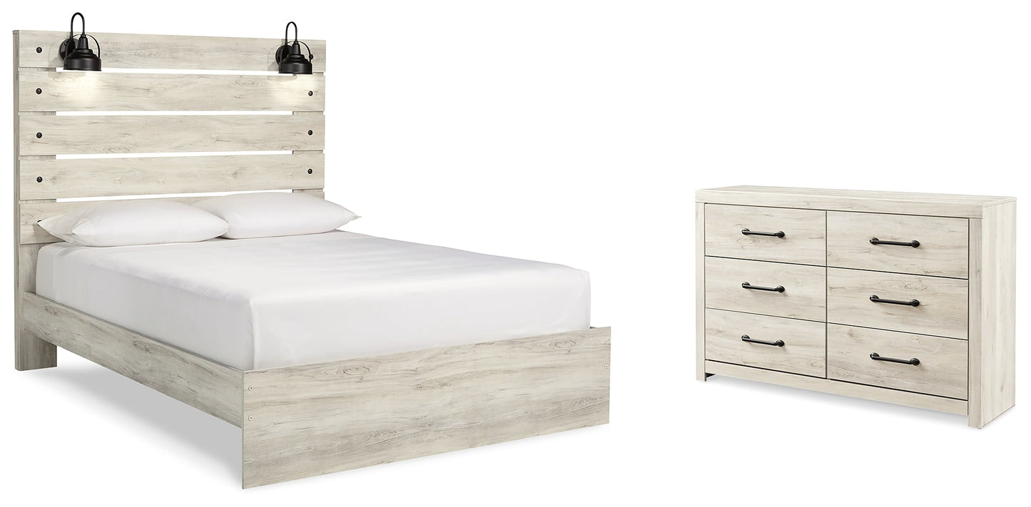 Cambeck Whitewash Queen Panel Bedroom Set with Dresser