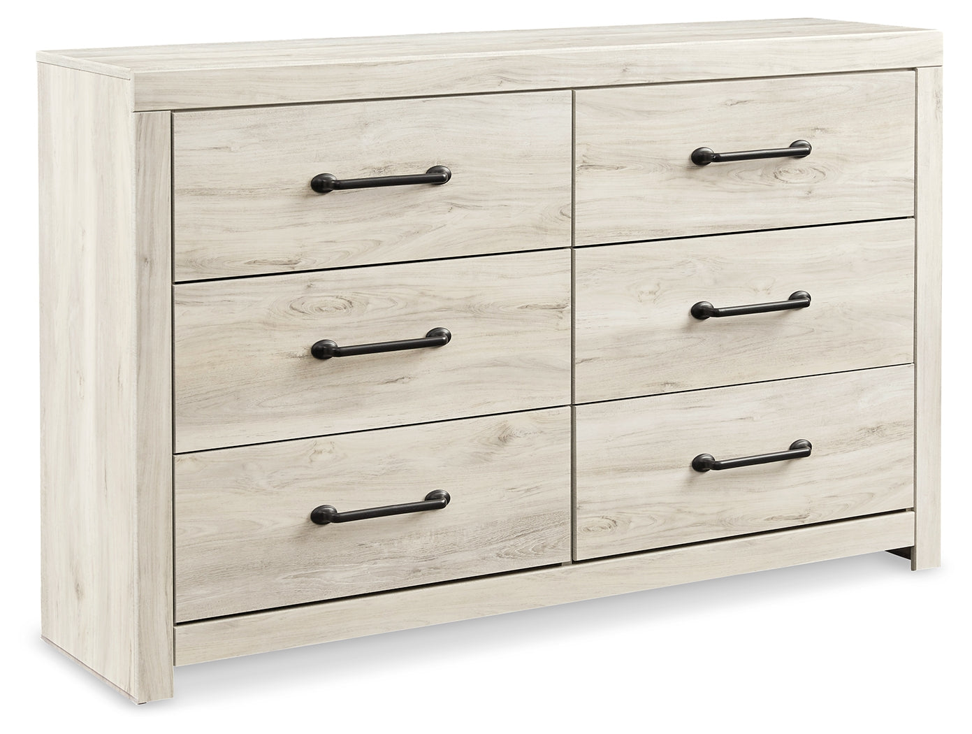 Cambeck Whitewash Twin Panel Bedroom Set with Dresser, Chest and Nightstand