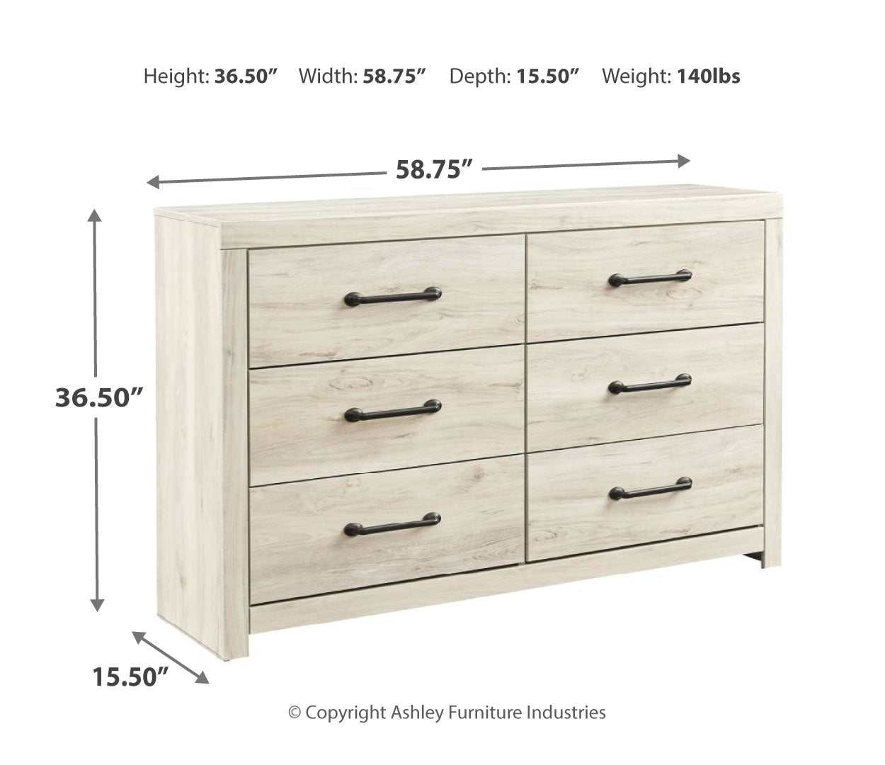 Cambeck Whitewash Dresser