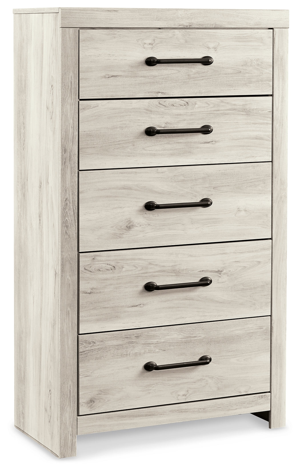 Cambeck Whitewash King Panel Bedroom Set with Storage, Dresser, Mirror, Chest and 2 Nightstands